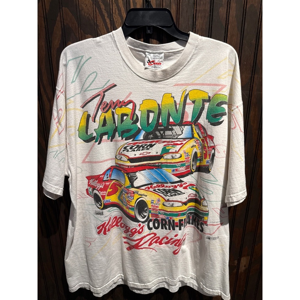 Vintage Terry Labonte Kelloggs Corn Flakes Racing Shirt NASCAR Chase Mens XXL